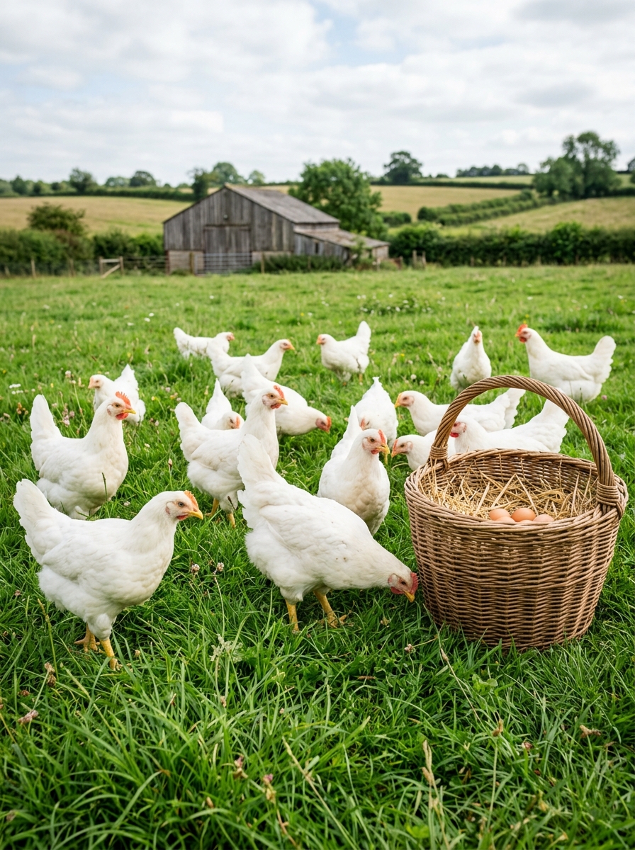 Healthy free range poultry